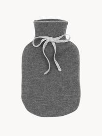 Bolsa de agua caliente de cachemira Florentina, Funda: 70% cachemira, 30% lana, Gris oscuro, gris claro, An 19 x L 30 cm