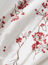 Funda de almohada de franela Berries, Blanco, rojo, An 45 x L 110 cm