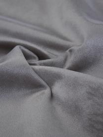 Fluwelenkussenhoezen Simone, 3-delig, 100% polyester fluweel, Grijs, beige, donkerblauw, B 50 x L 50 cm