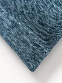 Housse de coussin 40x40 texturée Aline, 100 % polyester, Bleu, larg. 40 x long. 40 cm