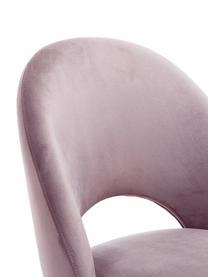 Chaise de bar velours Rachel, Velours mauve, larg. 48 x haut. 110 cm