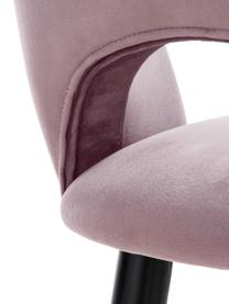 Chaise de bar velours Rachel, Velours mauve, larg. 48 x haut. 110 cm