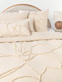 Housse de couette en percale de coton Madeline, Beige clair, larg. 200 x long. 200 cm