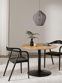 Kulatý jídelní stůl Menorca, Ø 100 cm, Jasanové dřevo, černá, Ø 100 cm