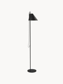 Lampa podłogowa LED z funkcją przyciemniania Yuh, Stelaż: mosiądz lakierowany, Czarny, W 140 cm