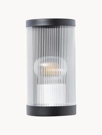 Outdoor wandlamp Coupar, Diffuser: kunststof, Zwart, Ø 13 x H 25 cm