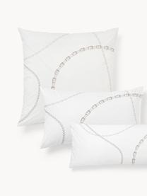 Taie d'oreiller en percale de coton Ciana, Beige, larg. 50 x long. 70 cm