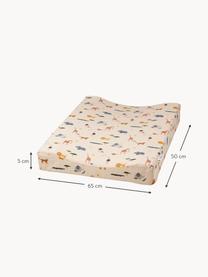 Aankleedkussen Fritz, Bekleding: 100% katoen, Matras: 100% PU-schuimstof, Beige, meerkleurig, B 50 x L 65 cm