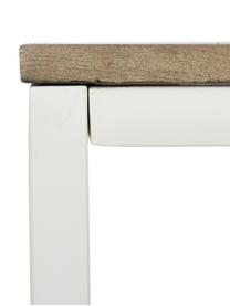 Mesa de comedor Raw, tablero de madera maciza, Tablero: madera de mango maciza, c, Estructura: metal con pintura en polv, Tablero: madera de mango Estructura: blanco mate, An 180 x F 90 cm