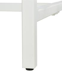 Mesa de comedor Raw, tablero de madera maciza, Tablero: madera de mango maciza, c, Estructura: metal con pintura en polv, Tablero: madera de mango Estructura: blanco mate, An 180 x F 90 cm