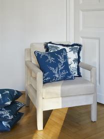 Housse de coussin 40x40 orientale bleu foncé Akira, 100 % coton, Bleu, larg. 40 x long. 40 cm