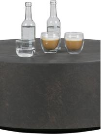 Tavolino rotondo da giardino in cemento Dean, Rivestito in cemento e fibra di vetro, Marrone scuro, Ø 80 x Alt. 32 cm