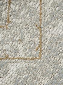 Okrągły ręcznie tkany dywan szenilowy w stylu vintage Magalie, 95% bawełna-szenil, 5% poliester, Beżowy, szary, we wzór, Ø 150 cm (Rozmiar M)
