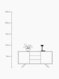 Kleine dimmbare LED-Tischlampe Emendo mit Ladestation, Schwarz, B 20 x H 29 cm