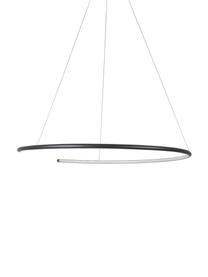 Grosse LED-Pendelleuchte Breda in Schwarz, Lampenschirm: Aluminium, Baldachin: Aluminium, Schwarz, Ø 70 x H 200 cm