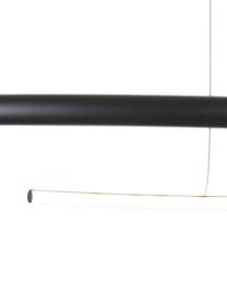 Grote LED hanglamp Breda in zwart, Lampenkap: aluminium, Diffuser: acryl, Baldakijn: aluminium, Zwart, Ø 70 x H 200 cm