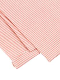 Set lenzuola in percalle Stripes, Tessuto: percalle Il percalle è un, Terracotta, crema, 260 x 295 cm