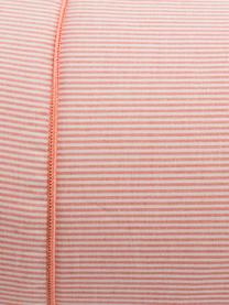 Set lenzuola in percalle Stripes, Tessuto: percalle Il percalle è un, Terracotta, crema, 260 x 295 cm