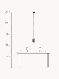 Kleine Pendelleuchte Marvel mit Wabenstruktur, Lampenschirm: Metall, verkupfert, Baldachin: Metall, beschichtet, Kupferfarben, Ø 15 x H 24 cm