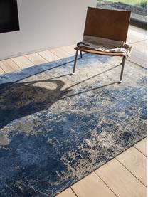 Tapis avec motif abstrait Abyss, 100 % polyester, Tons bleus et beiges, larg. 80 x long. 150 cm (taille XS)