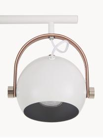 Lampa sufitowa w stylu scandi ze skórzanym dekorem Bow, Biały, S 76 x W 28 cm