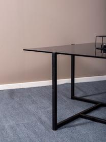 Kovový konferenční stolek se skleněnou deskou Hybrid, Šedá, černá, Š 80 cm, H 80 cm