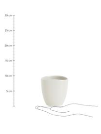 Tazza senza manico in gres bianco opaco Refine 4 pz, Gres, Bianco latteo, Ø 9 x Alt. 9 cm