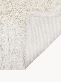 Handgefertigter Wollteppich Tundra, waschbar, Flor: 100 % Wolle, Off White, B 80 x L 140 cm (Größe XS)