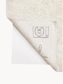 Tappeto in lana lavabile fatto a mano Tundra, Retro: cotone riciclato Nel caso, Bianco latte, Larg. 80 x Lung. 140 cm (taglia XS)