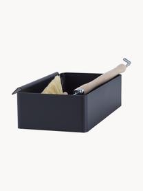 Stahl-Küchenaufbewahrungsbox Flex, Stahl, beschichtet, Schwarz, B 21 x H 5 cm