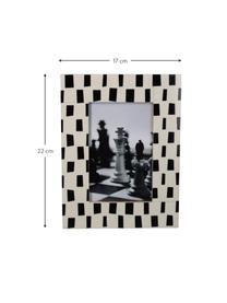 Bilderrahmen Kart, Rahmen: Polyresin, Rückseite: Mitteldichte Holzfaserpla, Schwarz, Weiß, 10 x 15 cm