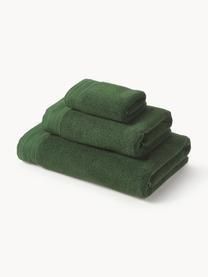 Komplet ręczników z bawełny organicznej Premium, różne rozmiary, Ciemny zielony, 6 elem. (ręcznik dla gości, ręcznik do rąk, ręcznik kąpielowy)