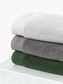 Lot de serviettes de bain en coton bio Premium, tailles variées, Vert foncé, 6 éléments (2 serviettes invité, 2 serviettes de toilette et 2 draps de bain)