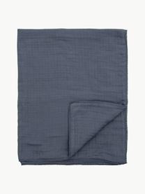 Plaid en coton Agnes, 100 % coton, Gris-bleu, larg. 80 x long. 100 cm