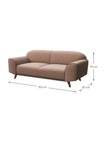 Sofa Nesbo (2-osobowa), Tapicerka: 100% poliester, Nogi: metal lakierowany, Blady różowy, S 193 x G 83 cm