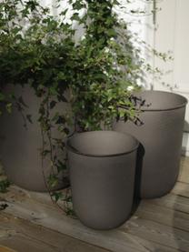 Set di 3 vasi per piante Out, Metallo smaltato, Greige, Set in varie misure