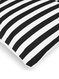 Housse de coussin 45x45 blanc / noir Ivo, Blanc, noir