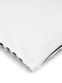 Housse de coussin 45x45 blanc / noir Ivo, Blanc, noir