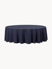 Nappe ronde Wilhelmina, 100 % coton, Bleu foncé, 6-8 personnes (Ø 200 cm)