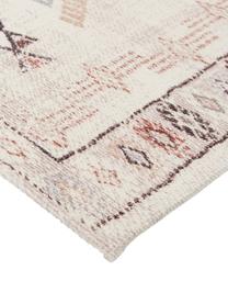 Runner in cotone con motivo etnico Tanger, 100% cotone, Crema,terracotta, Larg. 50 x Lung. 150 cm