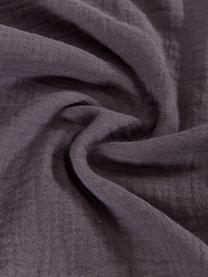 Taie d'oreille 50x70 mousseline de coton gris foncé Odile, 2 pièces, Gris foncé, 50 x 70 cm