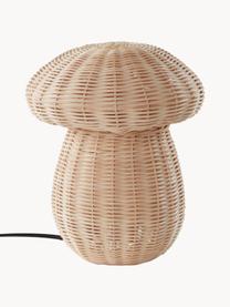 Kleine tafellamp Mush, Lamp: rotan, Beige, Ø 20 x H 25 cm