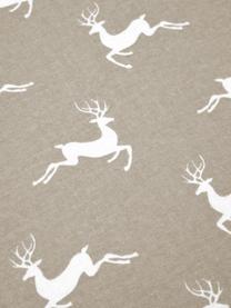 Flanell-Kissenbezüge Rudolph mit Rentieren, 2 Stück, Webart: Flanell Flanell ist ein k, Beige, Weiß, 40 x 80 cm