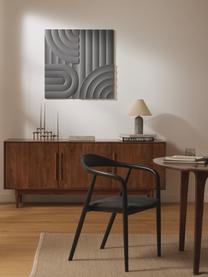 Nástěnná dekorace Massimo, Dřevovláknitá deska střední hustoty (MDF), Tmavě šedá, Š 80 cm, V 80 cm