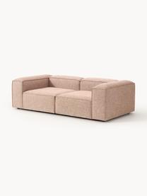 Modulares Sofa Lennon (3-Sitzer) aus Leinen-Mix, Bezug: 50 % Viskose, 25 % Leinen, Gestell: Fichtenholz, Sperrholz, m, Leinen-Mix Rostrot, B 238 x T 119 cm