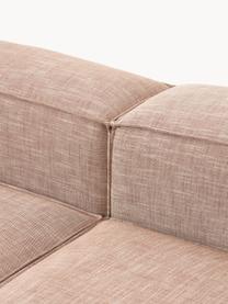 Modulares Sofa Lennon (3-Sitzer) aus Leinen-Mix, Bezug: 50 % Viskose, 25 % Leinen, Gestell: Fichtenholz, Sperrholz, m, Leinen-Mix Rostrot, B 238 x T 119 cm