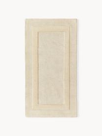 Handgewebter Baumwollteppich Dania mit Hoch-Tief-Struktur, 100 % Baumwolle, GRS-zertifiziert, Beige, B 80 x L 150 cm (Größe XS)