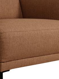 Sillón Fluente, Tapizado: 100% poliéster Alta resis, Estructura: madera de pino maciza, Patas: metal con pintura en polv, Tejido marrón claro, An 74 x F 85 cm