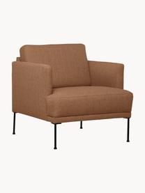 Sillón Fluente, Tapizado: 100% poliéster Alta resis, Estructura: madera de pino maciza, Patas: metal con pintura en polv, Tejido marrón claro, An 74 x F 85 cm