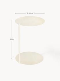 Table d'appoint ronde en métal Ande, Acier, revêtement par poudre, Blanc cassé, Ø 40 x haut. 55 cm